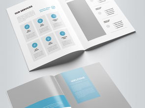 大气蓝色企业画册 一站式高清AI模板素材库与形象策划指南